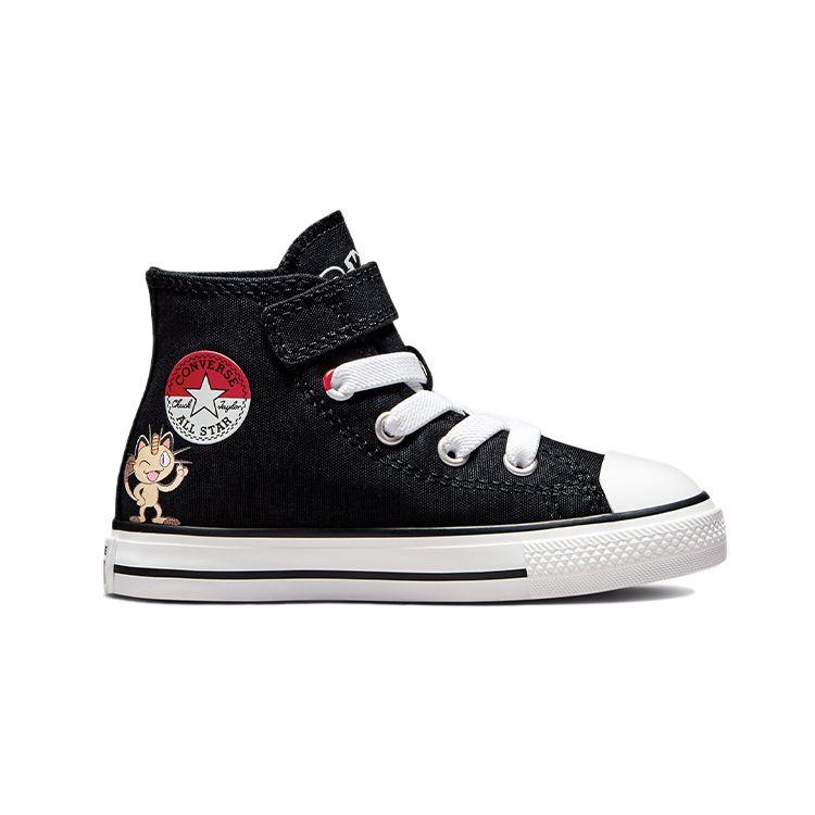 Pokemon x Converse Chuck Taylor All Star High TD Кроссовки для малышей First Partners Черный Мульти Белый A01229C