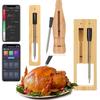 Цифровой новейший беспроводной термометр для мяса и продуктов питания 350 футов, умный контроль через приложение, Bluetooth кухонный термометр для приготовления пищи, духовки, гриля, барбекю