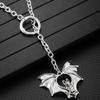 Xiaomi Gothic Personality Punk Necklace Long Gothic Bat Pendant Necklace Exaggeration Sweater Chain Jewelry Halloween Party Accessories