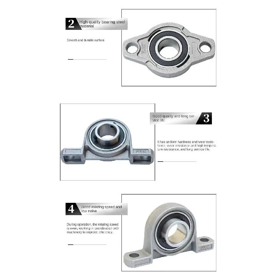 4/10Pcs Block Bearing KP08 KP000 KP001 KP002 KP003 KP004 Pillow Block Bearing Bore Ball Bearing Pillow Block Mounted Support