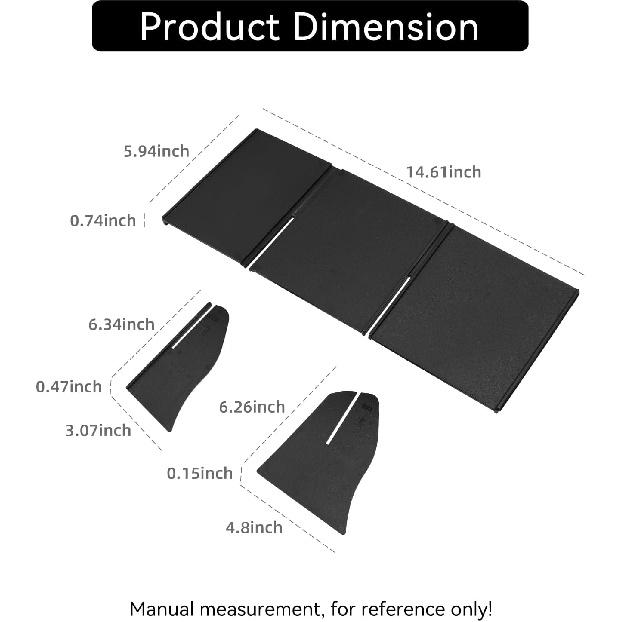 LUCKEASY Разделитель для перчаточного ящика для Hyundai Santa Fe 2026 2025 2024 Органайзер-разделитель для аксессуаров Santa Fe ABS Всепогодный Водонепроницаемый Черный