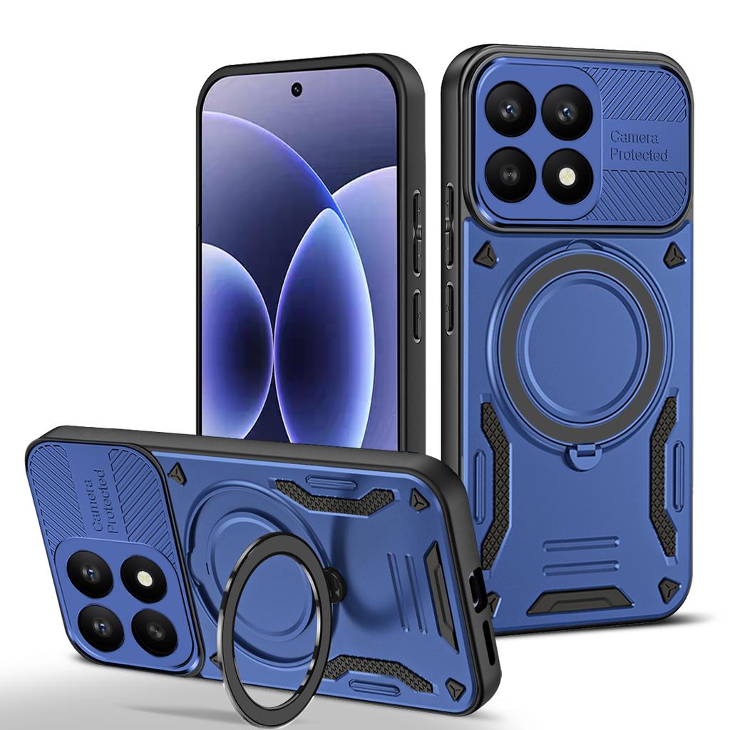 Противоударный чехол-броня с держателем-кольцом для пальца для Xiaomi 17, защитный, с магнитной адсорбцией Magsafe, чехол с металлическим кольцом-держателем