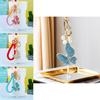 Adorable Metal Butterfly Keychain With Lucky Weaving String For Stylish Car Accessories