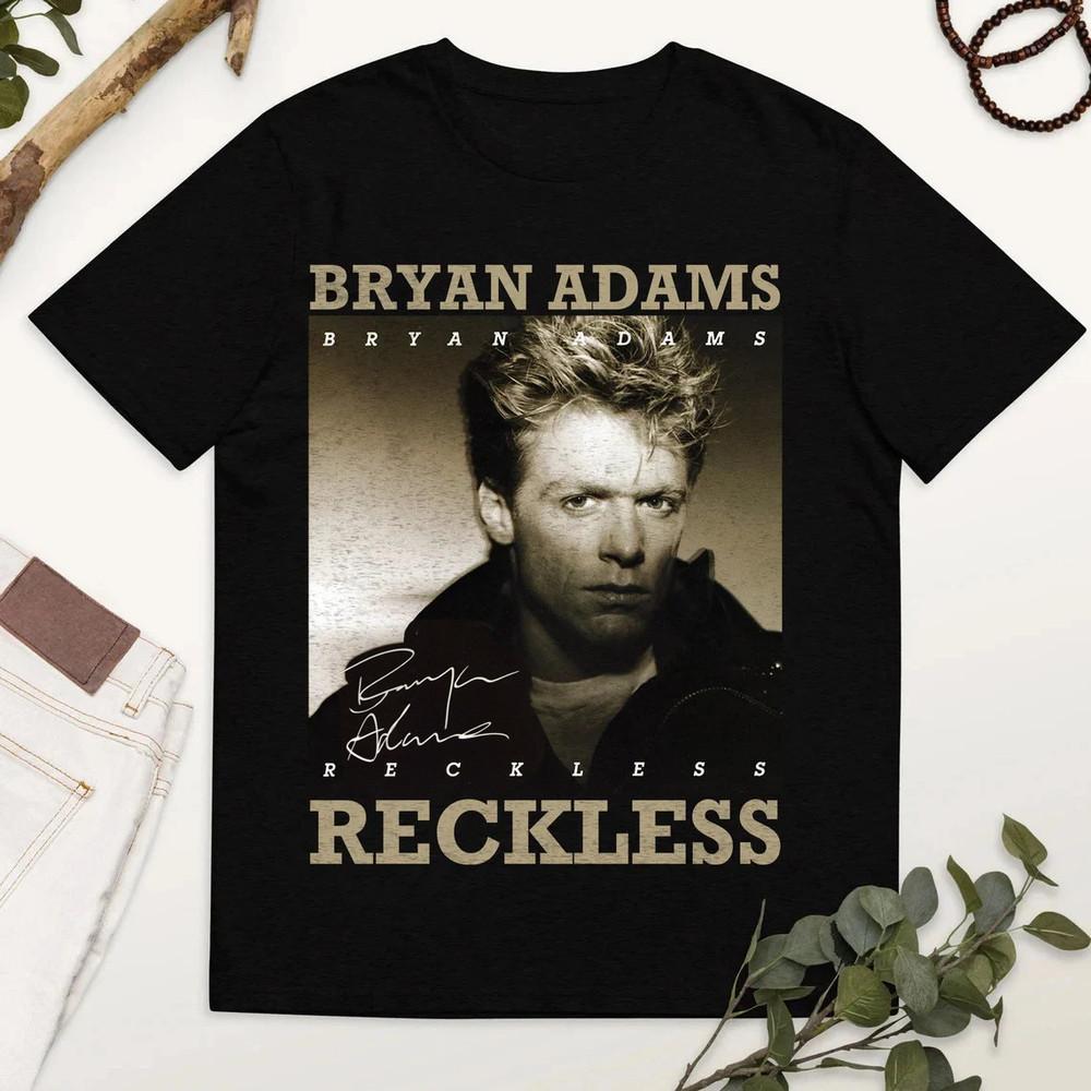 РАСПРОДАЖА Винтажная черная хлопковая футболка с коротким рукавом Bryan Adams, все размеры, унисекс