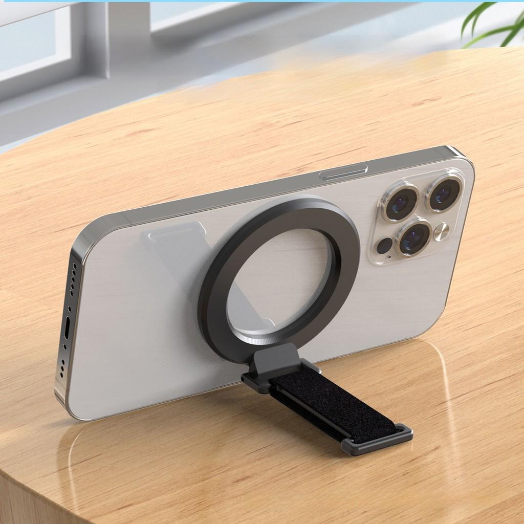 Magnetic Phone Strap And Stand For Aluminum Alloy Desk Accessory