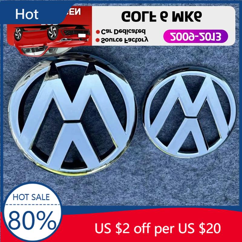 Новые Для VW VOLKSWAGEN Новые Эмблемы 2 шт. 135 мм 110 мм Значок на Решетку Радиатора и Эмблему на Крышку Багажника Автомобиля Стиль Автомобиля Fo