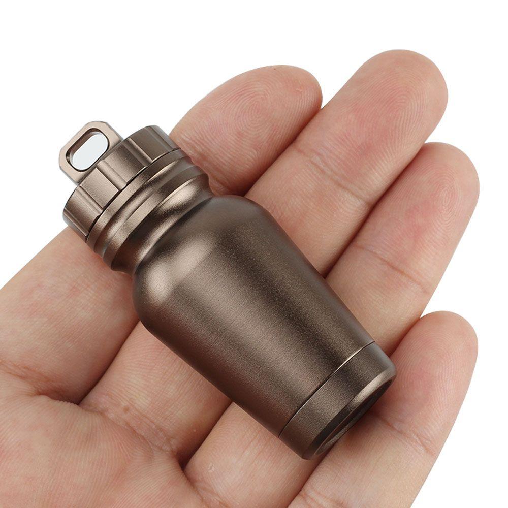 Pill Holder Sealed Aluminum Zinc Zinc Alloy Waterproof Canister Medicine Container Pill Case Capsule Bottle