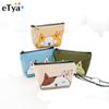 Cat Print Cute Small Coin Purses Women Wallets Mini Animal Card Holder Key Bag Money Bags for Girls Ladies Purse Kids Children