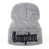 Winter Warm Beanies Knitted Hat Unisex Street Hip Hop Caps Embroidery Cotton Wool Cap Ski Hats Gorros