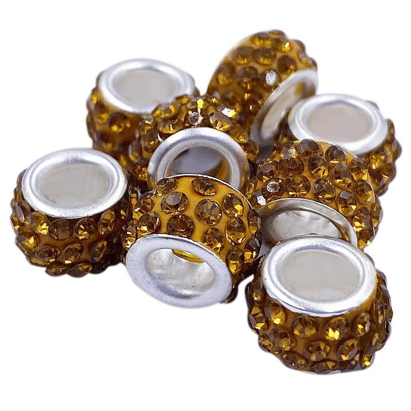 10 шт. 12 мм большое отверстие CZ хрустальные бусины горный хрусталь разделитель подвески подходят для браслет ожерелье DIY ювелирные аксессуары