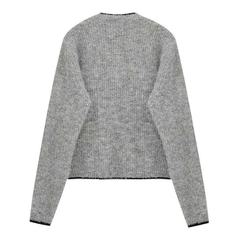 Повседневный кардиган, короткое пальто, женский элитный темперамент знаменитостей, весна и осень 2023, кардиган с длинными рукавами, свитер, женские топы