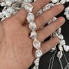 1 нить, неровные жемчужины, 12×16-13×18 мм, белые натуральные пресноводные жемчужные бусины для изготовления украшений, принадлежности для DIY, женские поделки, подарки 36 см