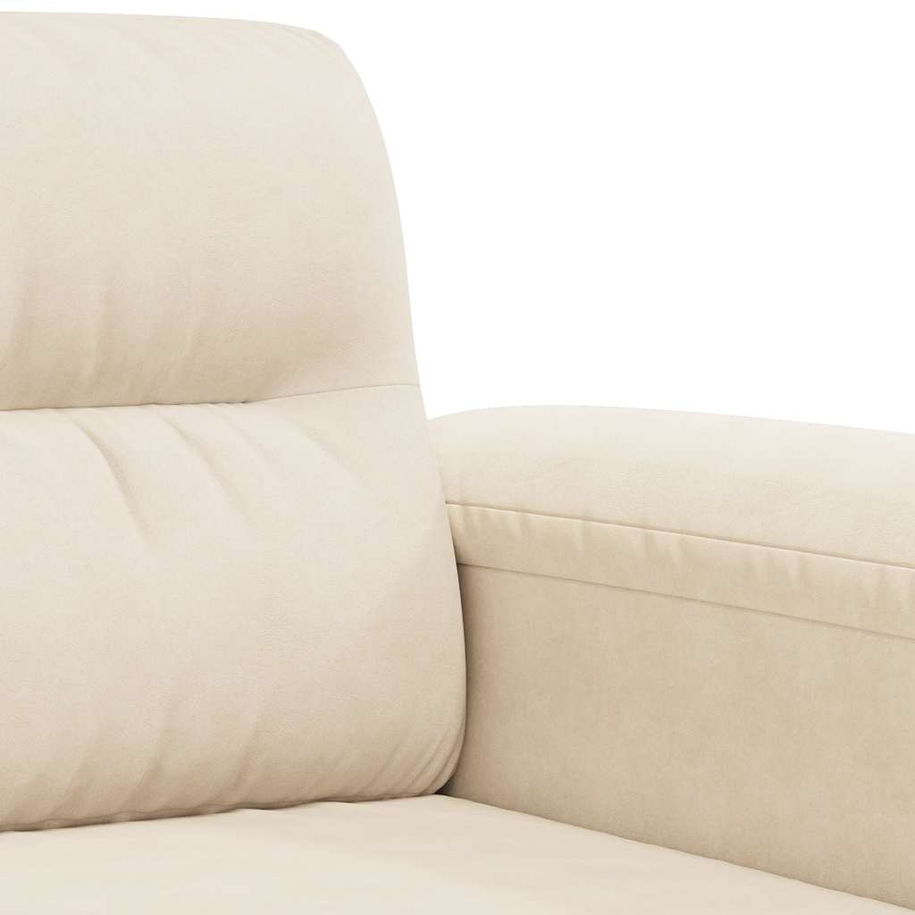 Armchair Beige 60 cm Microfiber Fabric