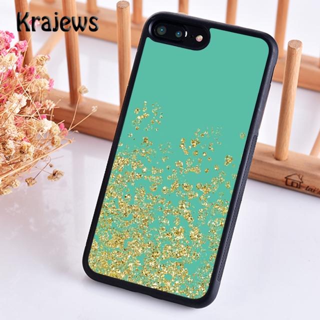 Krajews Чехол-накладка с узором "Мятный Глиттер" Для iPhone 17 Air 16 15 14 plus 12 13 pro max чехол Оболочка Fundas