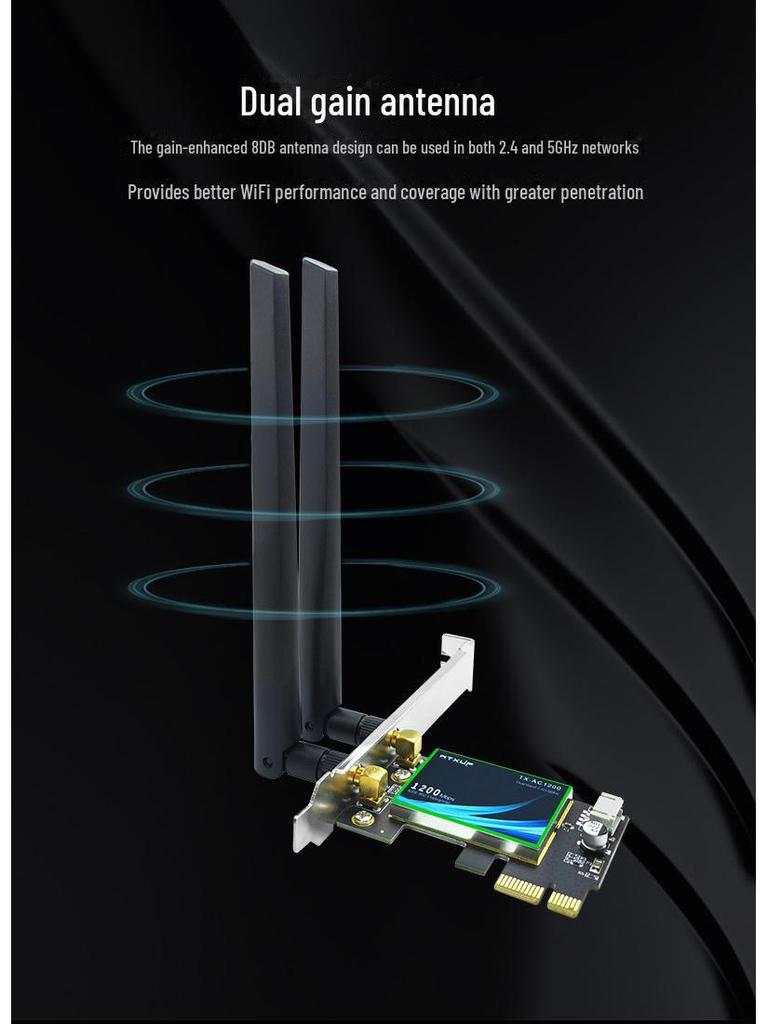 Qualcomm TX-1200AC Двухдиапазонная беспроводная сетевая карта PCIE с 5G WiFi и Bluetooth 4.1