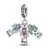 100 %925 Sterling Silver Colorful Zircon Life Tree Luminous Flower Charms Fit Bracelet Diy Jewelry Gifts 