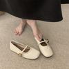 Soft-soled Mary Jane Shoes Round Head Shallow Mouth Spring 2025 New Commuter Versatile One-word Strap Single Shoes Flat Women's Shoes