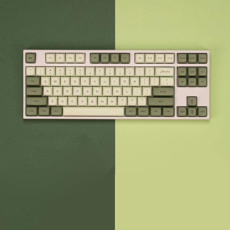 124 клавиши/набор DA Profile Matcha Green Keycap PBT Dye Sublimation для клавиш для механической клавиатуры 61 64 84 9