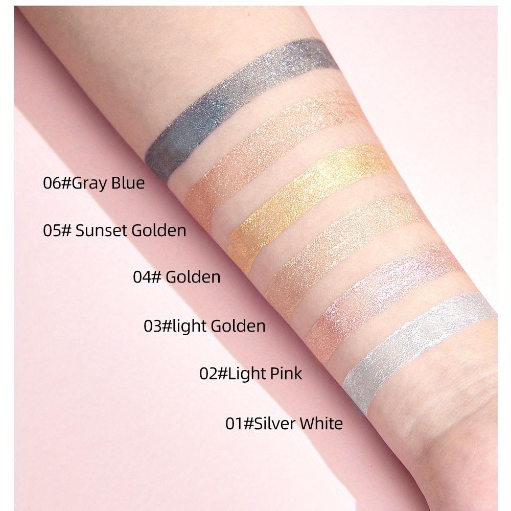 Жидкая губная помада с мерцающим блеском цвета металлик Высокопигментированные тени для век Макияж двойного назначения Стойкий и легко окрашиваемый перламутровый блеск