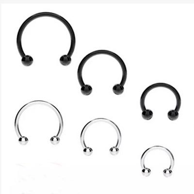 Тенденция хрящевой перегородки для губ, уха, кольца для носа, обруч, бусина, без пирсинга