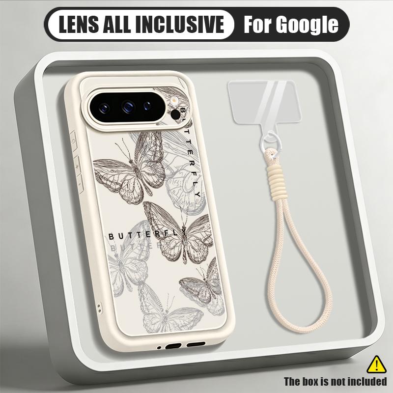 Фантастический чехол-шнурок с принтом бабочки для Google Pixel 10 Pro XL Ударопрочный бампер для Pixel 9A 9 Pro 8 7 8A 7A
