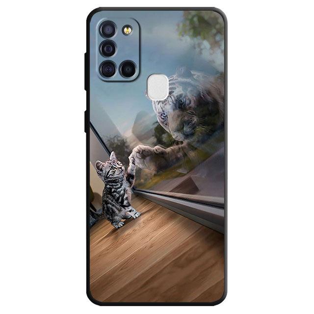Fashion Animal Big Cat Kitten Phone Case For Samsung Galaxy A50 A10 A10s A40 A02 A01 A03s A04s A70 A03 Core A04 A02s A20e Cover
