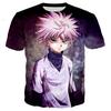 Футболка с 3D принтом аниме Killua Hunter X Hunter, футболка в стиле хип-хоп для мужчин и женщин, модная уличная футболка, повседневные топы в стиле Харадзюку