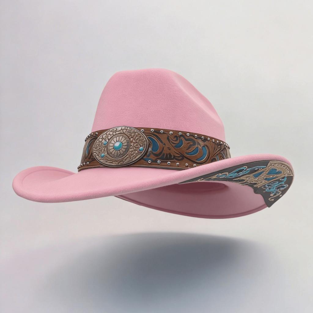 Popular cowboy hat European and American high-end fashion top hat fashionable versatile elegant top hat jazz hat