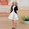 Белый, черный вязаный теплый свитер, пальто для куклы Барби, одежда, наряды 1/6, аксессуары для кукол BJD для детей, кукольный домик, игрушки «сделай сам»