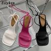Fashion Eilyken Summer New Brand Ankle Strap Sandal Women Thin High Heel Lace-Up Dress Pumps Shoes Outdoor Gladiator Sandals