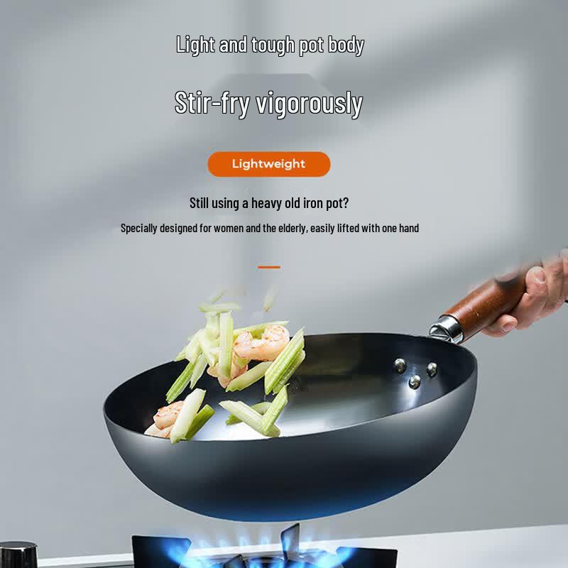 Joyoung 32cm Cast Iron Uncoated Wok