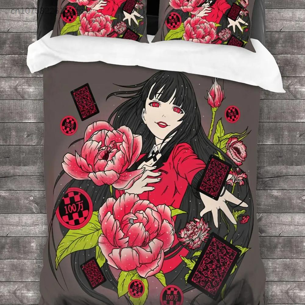 Kakegurui Yumeko Комплект постельного белья для спальни Мягкие современные покрывала Удобное детское пододеяльник Покрывало и наволочка