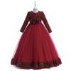 Children'S Dress Princess Dress Girl'S Long Sequined Dress Christmas Cosplay Costume
