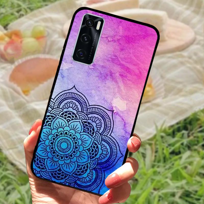Для Vivo V20 SE Чехол-бампер V2022 V2023 Силиконовый Мягкий Мраморный Черный Бампер Funda Coque для Vivo V20 2021 V 20 V20SE V2025 V2024