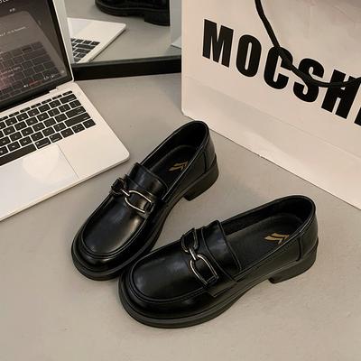 Женские пенни-лоферы на толстой платформе из искусственной кожи, удобные, с круглым носком, деловые, повседневные, нарядные, офисные, прогулочные лоферы для женщин