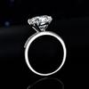 Классическое серебряное кольцо S925 с четырьмя когтями, кольцо с муассанитом 5 карат, женское двухрядное кольцо с бриллиантом, обручальное кольцо, обручальное кольцо, подарок для подруги