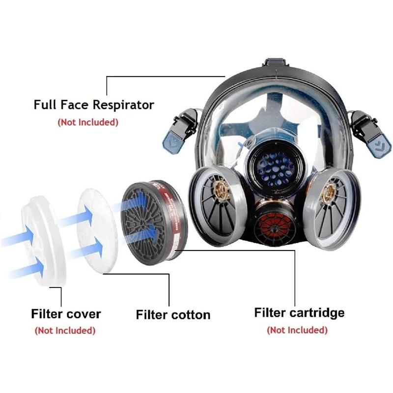 Прочные 20 шт.(10pack) Предфильтр Картридж от органических паров Респираторный фильтр хлопок Для P-A-1 P-B-1 P-K-1 P-E-1, Белый,