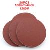 20 Pack 4inch100mm Sandpaper Disks for High Performance For Round Polishing