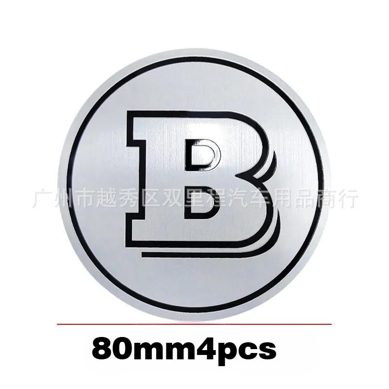 80/90 мм Модифицированная наклейка-значок с логотипом B для BRABUS W464 G63 G65 W463 G500 G350 W213 W204 W205 W253 W210 W211 W220 X254 W207