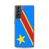Coque Téléphone Drapeau République Démocratique Du Congo - Samsung Galaxy S21 Plus