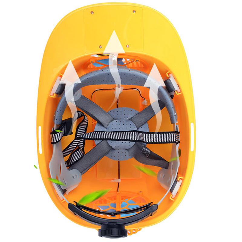 Двусторонний вентилятор на солнечной энергии, защитный шлем, наружная защитная конструкция, каска, АБС-материал, кепка на рабочем месте, использование 3 солнечных панелей