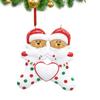 Love Christmas Brown Bear Pendant Cartoon DIY Name Pendants Christmas Tree Decoration  Family Party