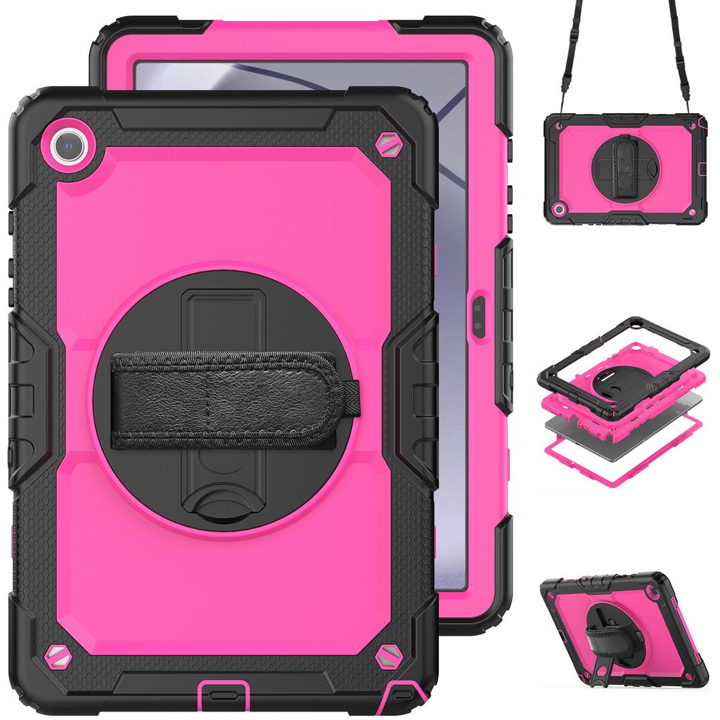 Heavy Duty Armor Rugged Tablet Case for Samsung Galaxy Tab A9 8.7inch 2023 SM-X110/X115/X117 with Pen Holder Hand Strap