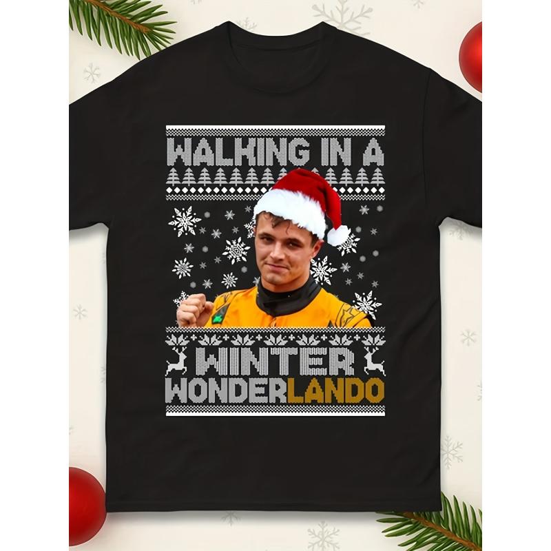 Lando'S Festive -Themed Christmas Tee, Amusing Holiday Shirt, Christmas Design Top, Humorous Festive T-Shirt, Men'S Seasonal Apparel, Graphic Tee,