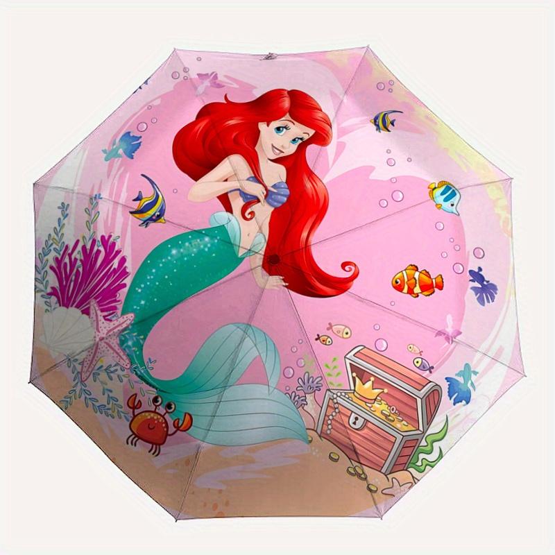 1pc Mermaid Adventure: Automatic Opening/Closing Umbrella with Portable Tri-Fold Design, 8-Bone Iron Frame - Outdoor, for Fans, Travelers, E