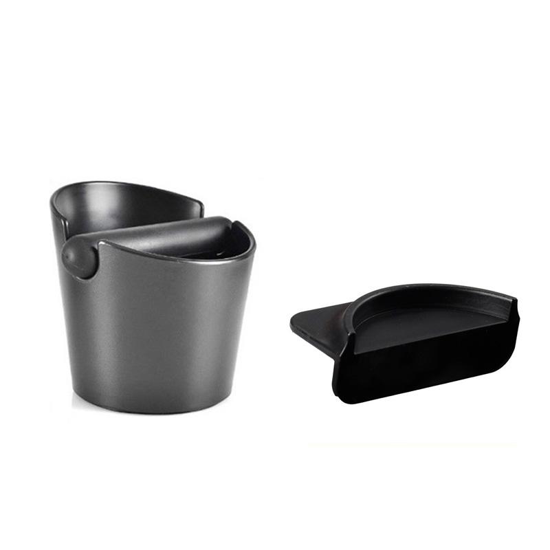 2pcs Coffee Knock Box Shock-Absorbent Coffee Grind Waste Bin for Coffee Grounds Removable Knock Bar Anti-slip Espresso Dump Bin