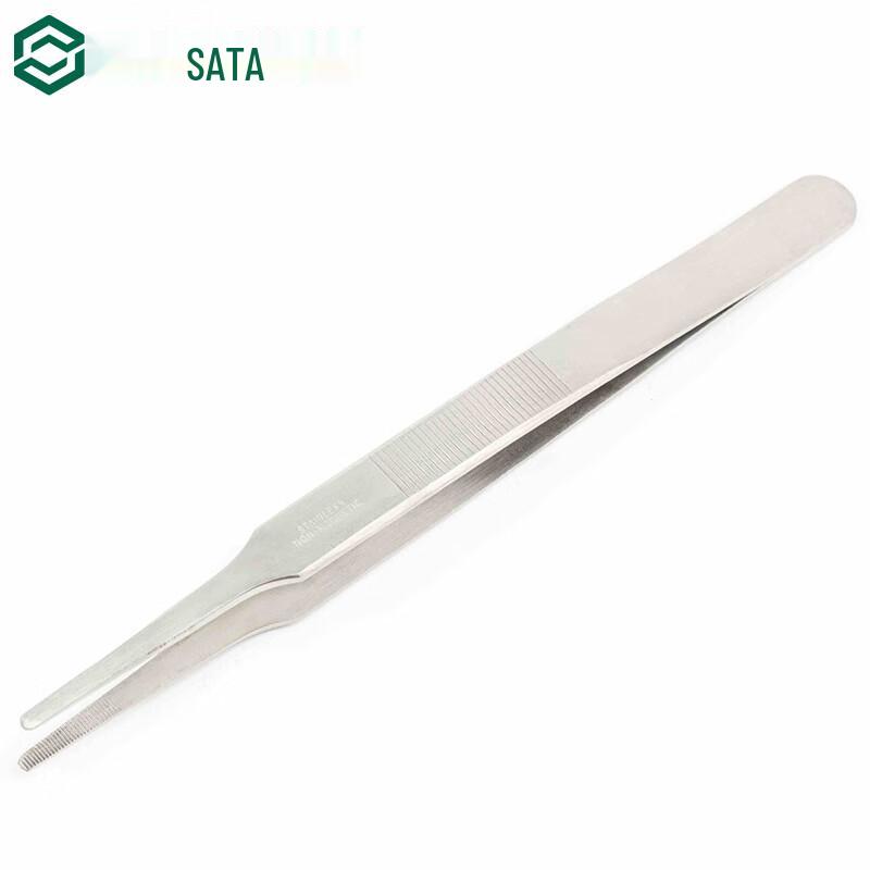Длинный пинцет SATA из нержавеющей стали с широким наконечником