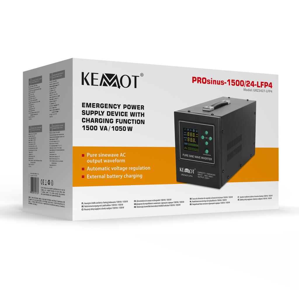 Zasilacz Awaryjny Kemot Prosinus-1500/24-Lfp4 24V 230V 1500Va/1050W