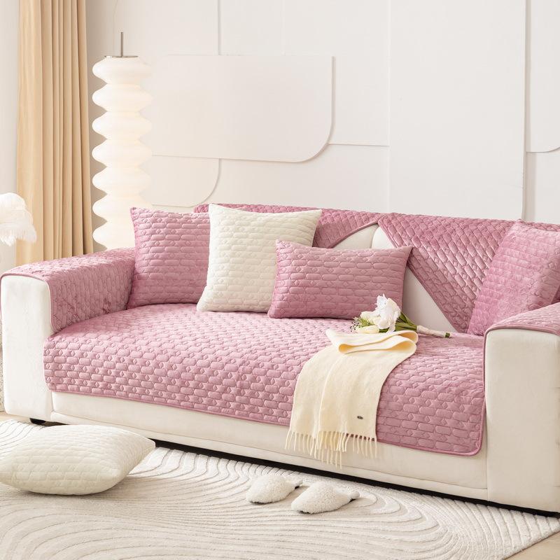 Winter Plush Sofa Cushion Thickened Non-Slip Seat Cushions Simple Modern Leather Sofa Towel Sofa Cover Cover Towel