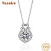 Tancise S925 Sterling Silver Moissanite Luxury Personality Pendant Necklace Women's Classic Tide Necklace Necklace Party Gift